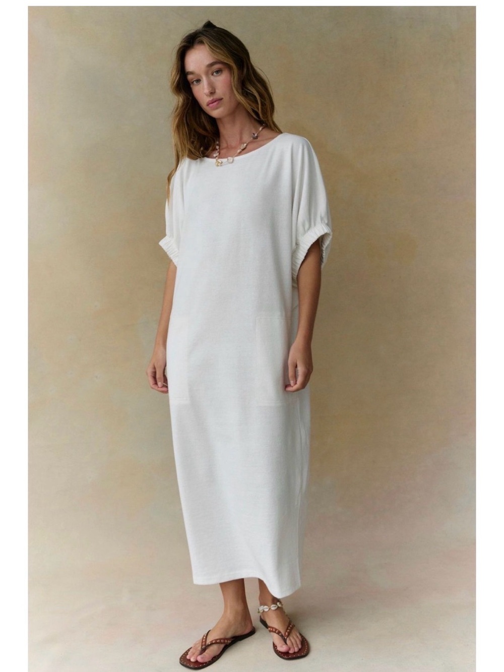 Free People Women's Natural Woke Up Like This Midi Dress -Sz XS-NWT